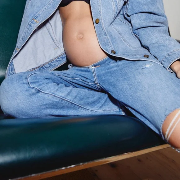 Hatch the Boyfriend distressed maternity jean, 24